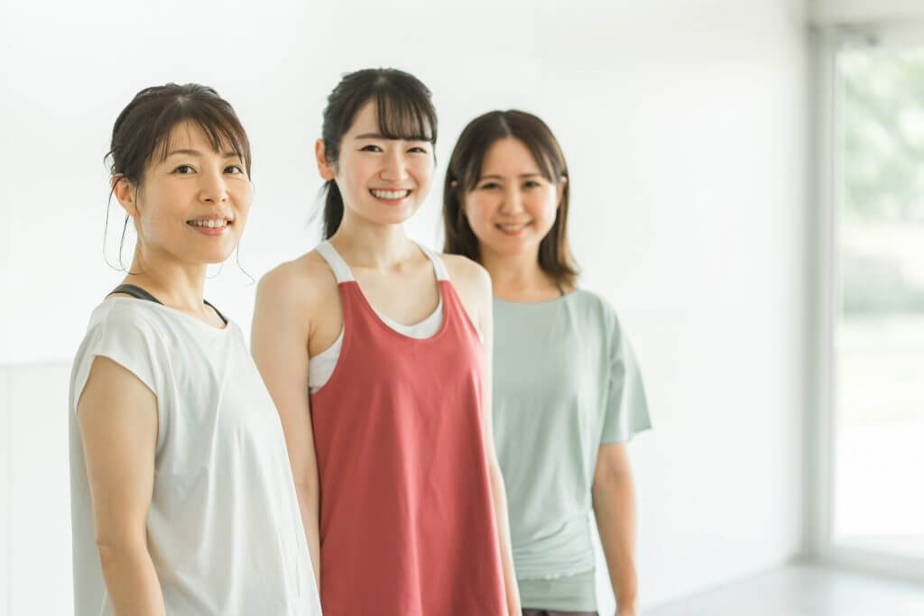 ジムに友達同士で通う女性達