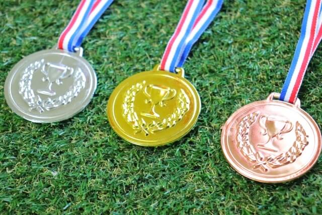 金銀銅の大会メダル